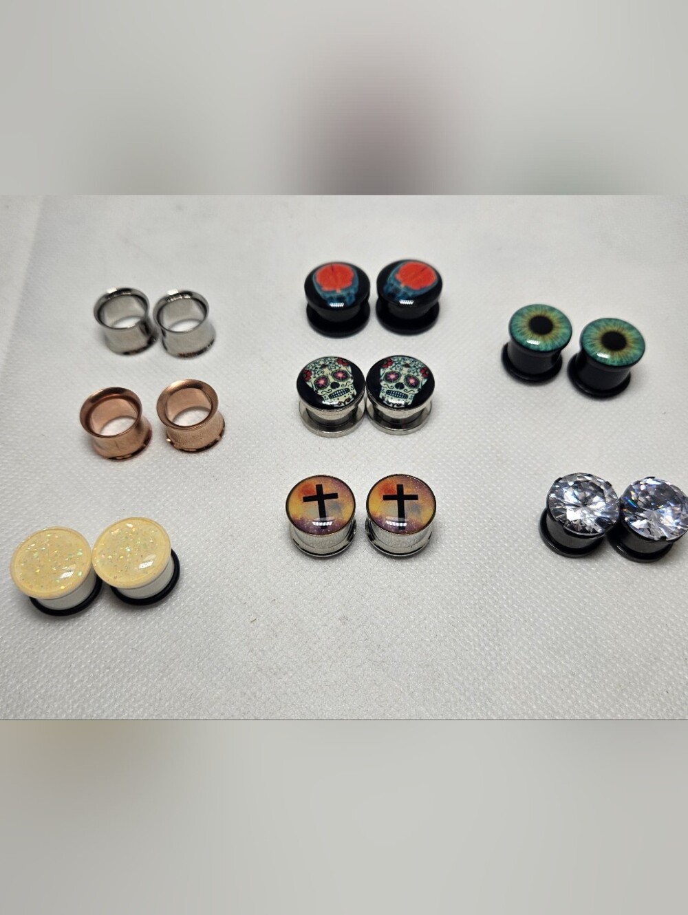 Ear Gauges 1/2 - 12mm Plugs Tunnels 8 Pair Body Jewelry Unisex